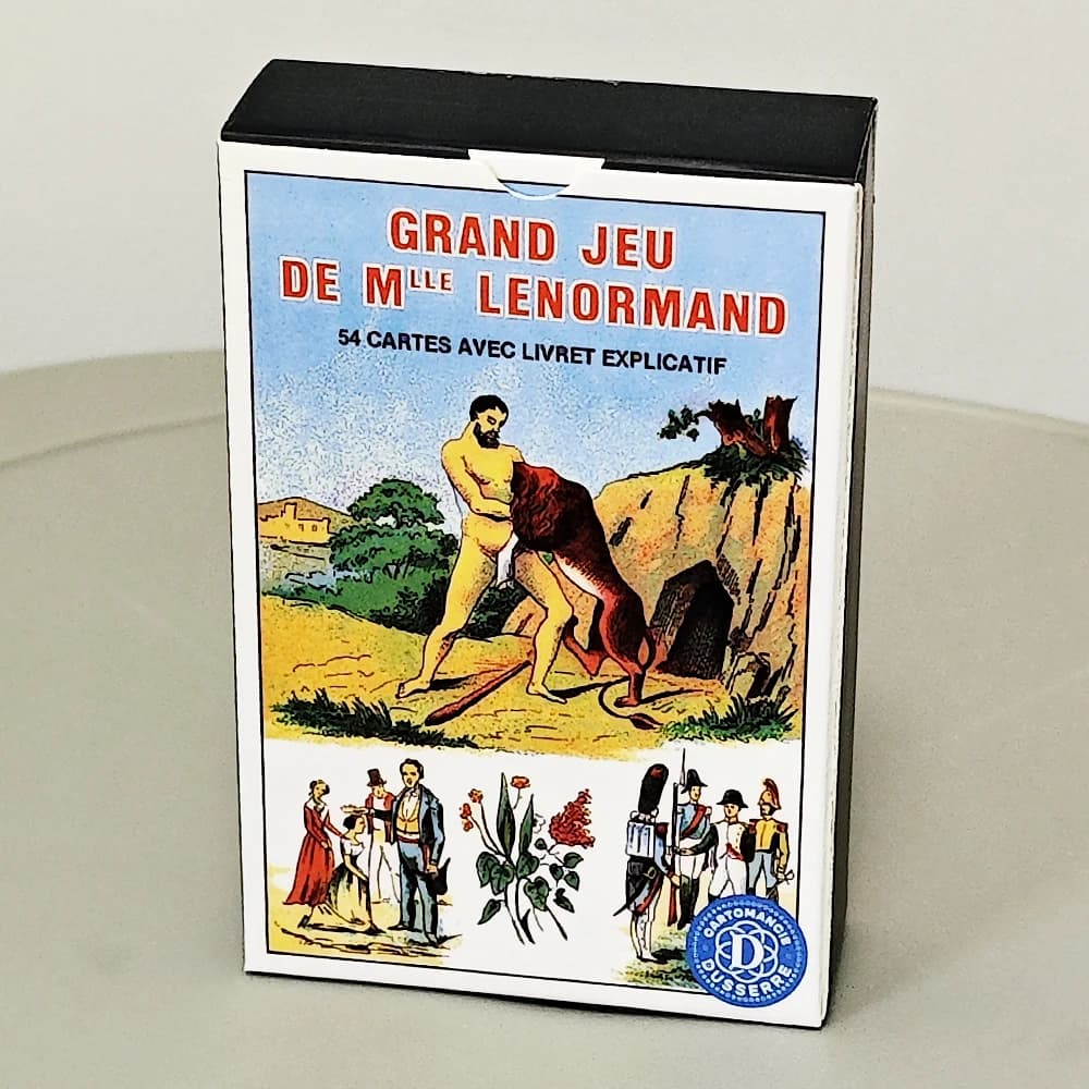 9*6 cm - Grand Jeu De Mlle Lenormand Deck 54 pezzi di carte Oracle Lenormand stampate su cartoncino doppio goffrato da 350 GSM