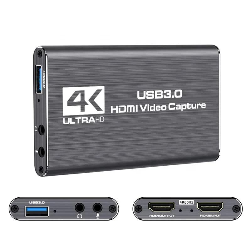 Scheda di acquisizione video HDMI 4K HDMI a USB 3.0 Registra scheda di acquisizione audio video Adattatore 4K 60fps