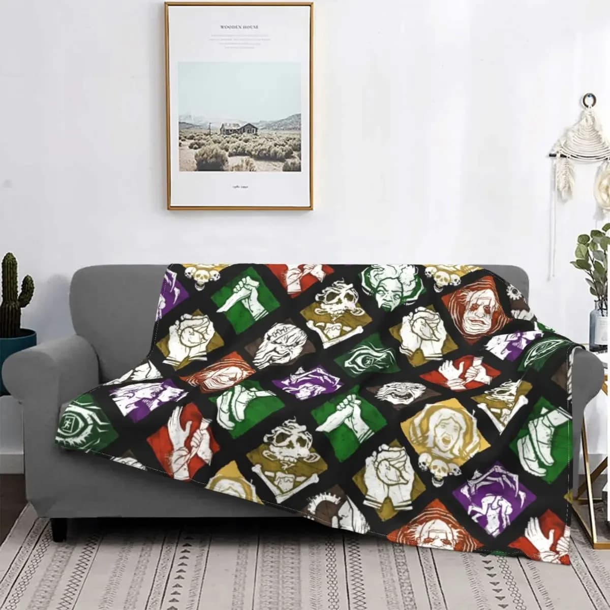 DBD Perks Dead By Daylight Horror Survival videogiochi coperta in pile primavera autunno coperte da tiro per letto tappeto da esterno pezzo