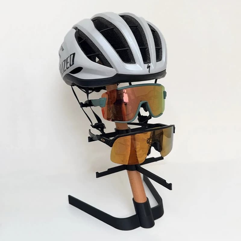 3D Printed Custom Glasses and Road Bike Helmet Display & Storage
