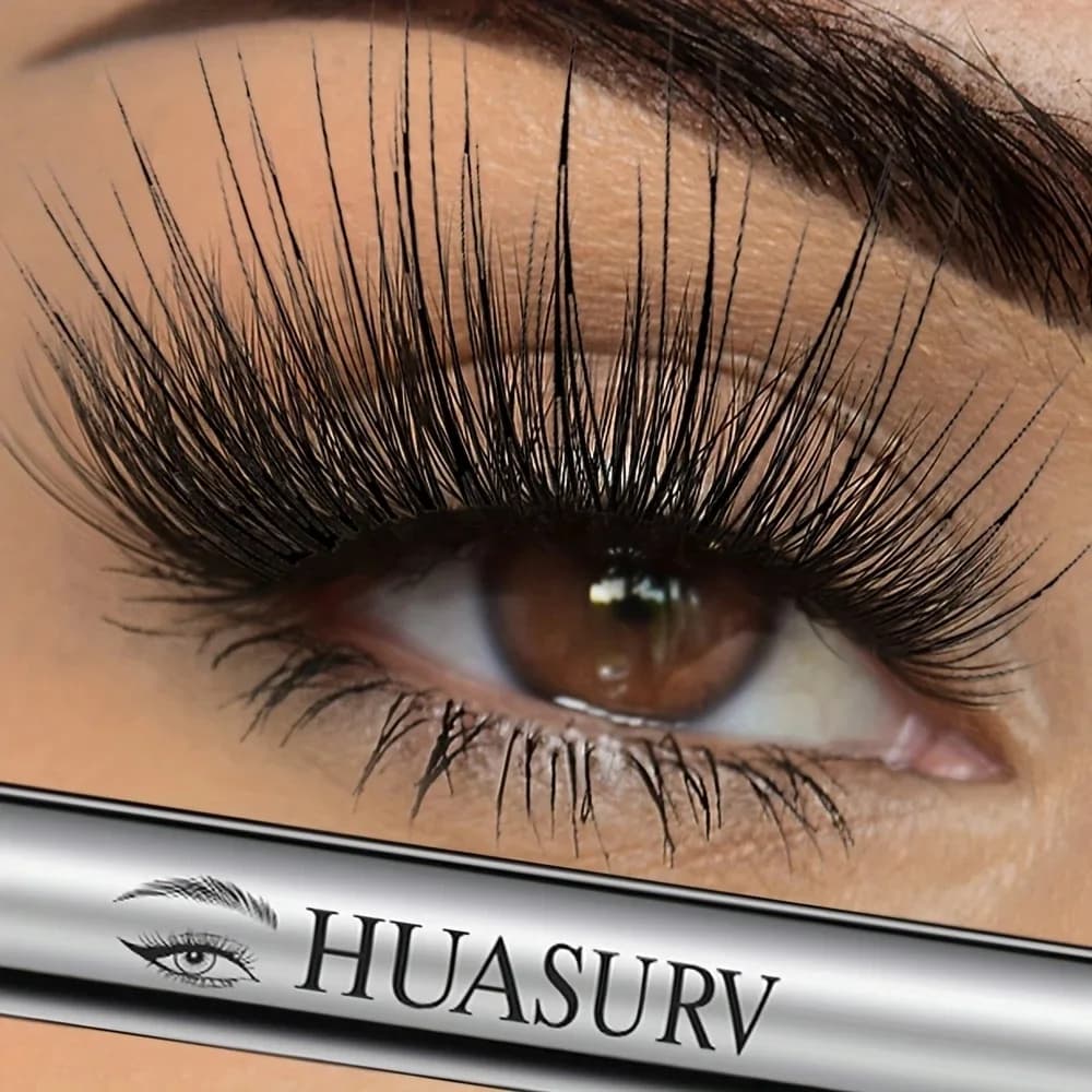 Black mascara volumizing and elongating, waterproof, long-lasting, anti-sweezing, Y2K style, for everyday use and parties, ideal as a gift, suitable for all skin types.