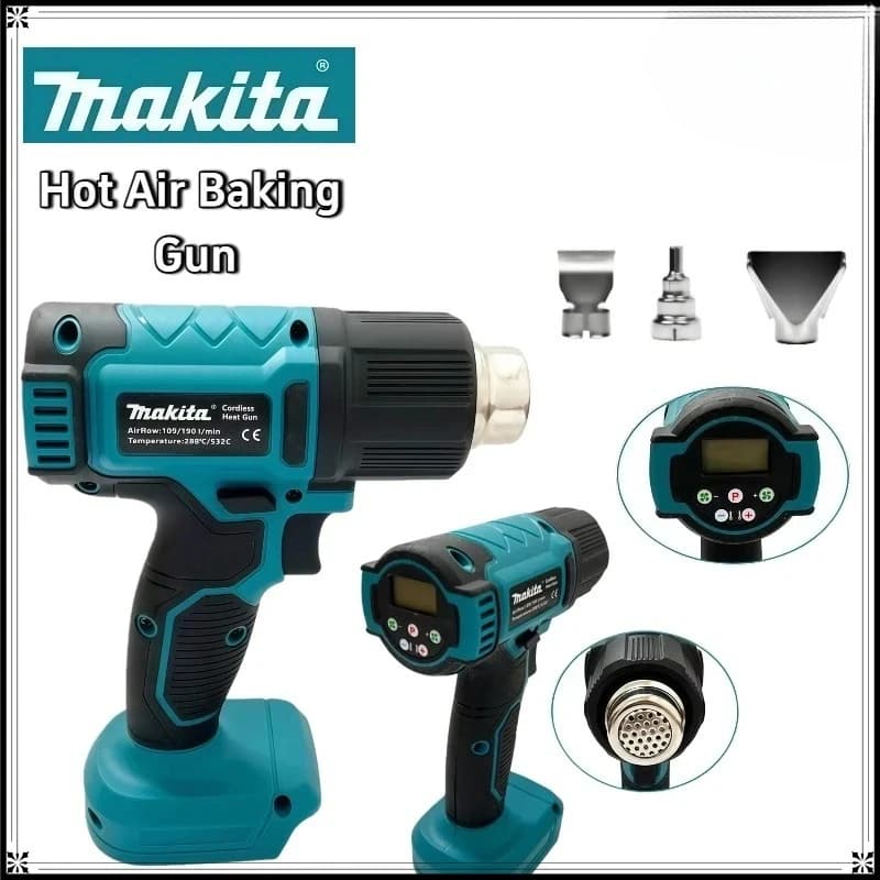 Makita 550 ° Pistola Termica a Controllo di Temperatura, Senza Fili, con Display LED, Soffiatore Termico per Saldatura
