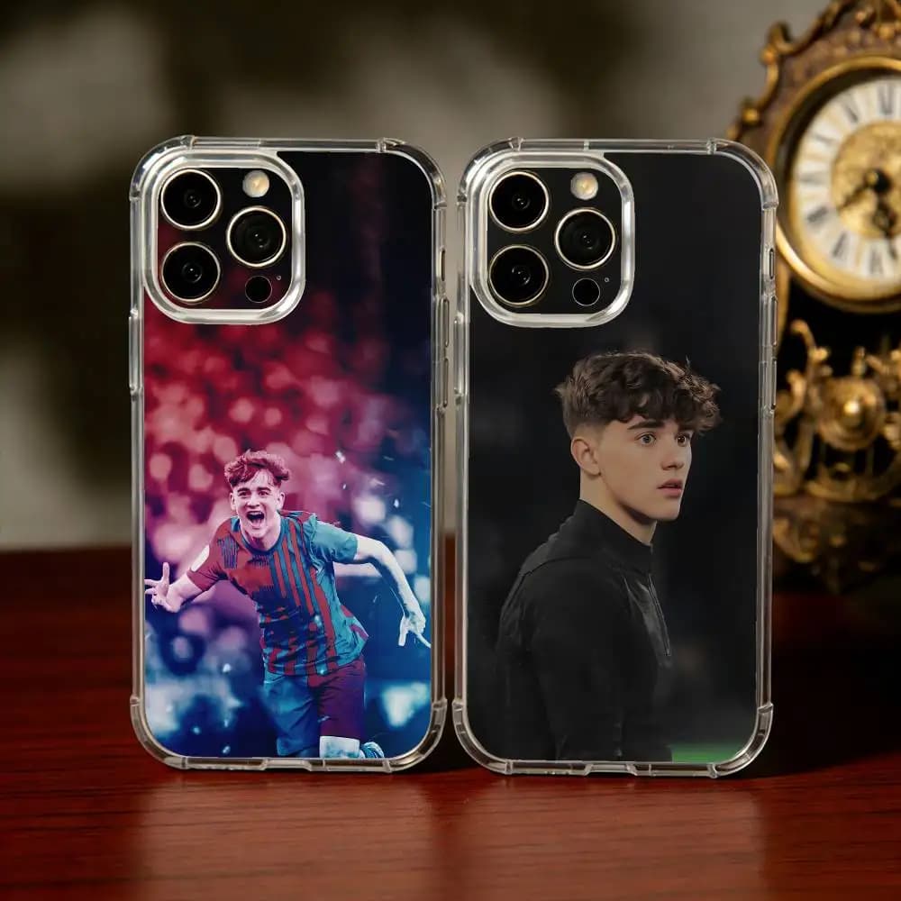 Cover per iPhone T-Teen F-Football G-Gavi per iPhone 17, 16, 15, 14, 13 Pro Max, in morbido silicone trasparente