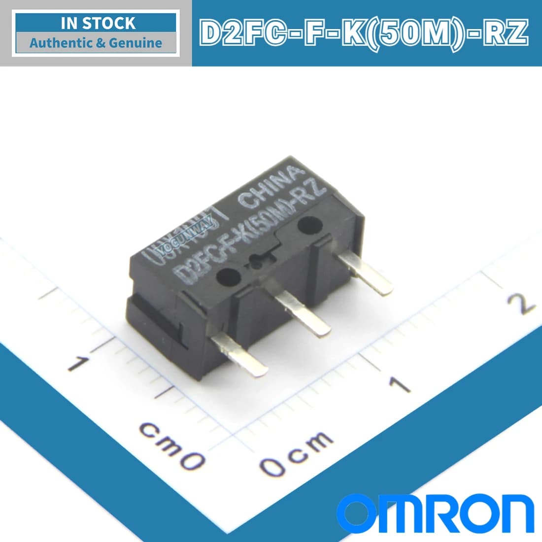 Micro Switch for Mouse OMRON D2FC-F-K(50M)-RZ Green Point Compatible with Mouse Razer Cleaner Custom New Authentic Original Version