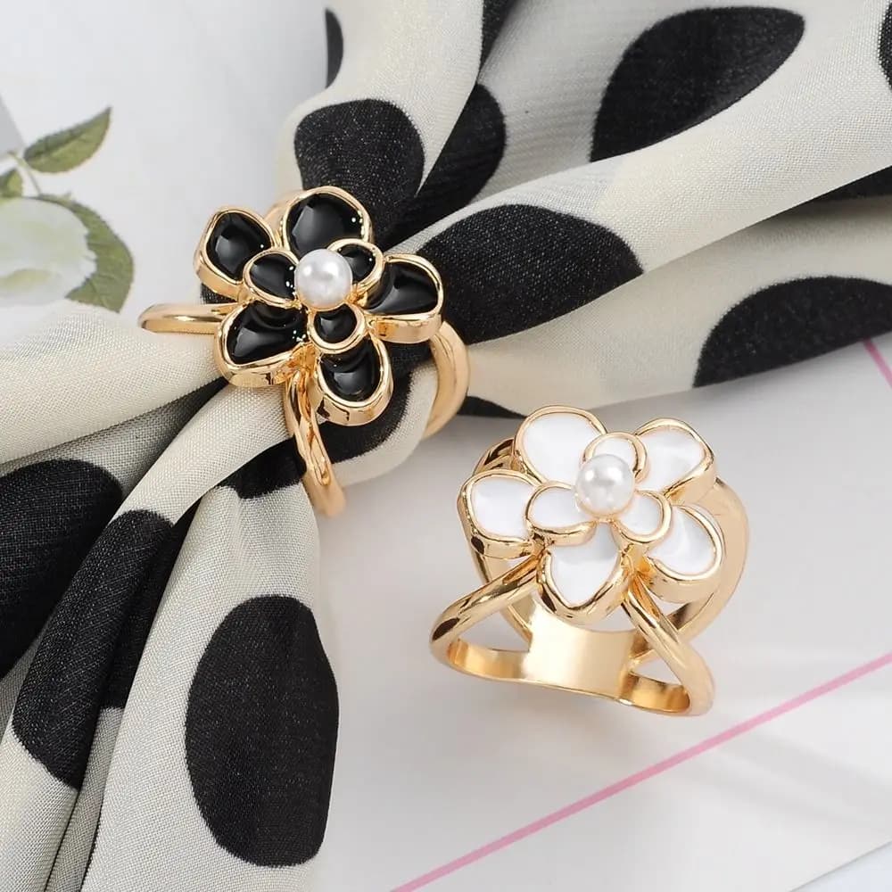 Fermaglio per Sciarpa in Lega alla Moda con Cristalli, Anello per Sciarpa Multifunzionale Fai-da-te, Accessorio Gioiello per Sciarpe