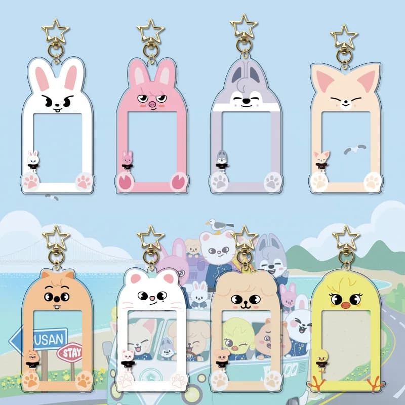 Portachiavi con Cornice per Cartoline Cartoon SKZOO, Accessori per la Conservazione di Piccole Cartoline, Accessori a Forma di Stella
