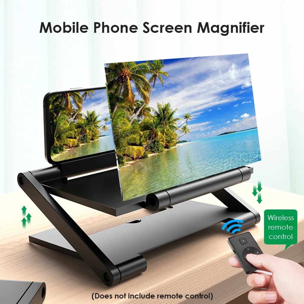 Amplificatore per schermo 3D da 10 pollici Schermo per telefono cellulare Lente d'ingrandimento video Espansore HD Proiettore Display per cellulare Staffa per lente d'ingrandimento