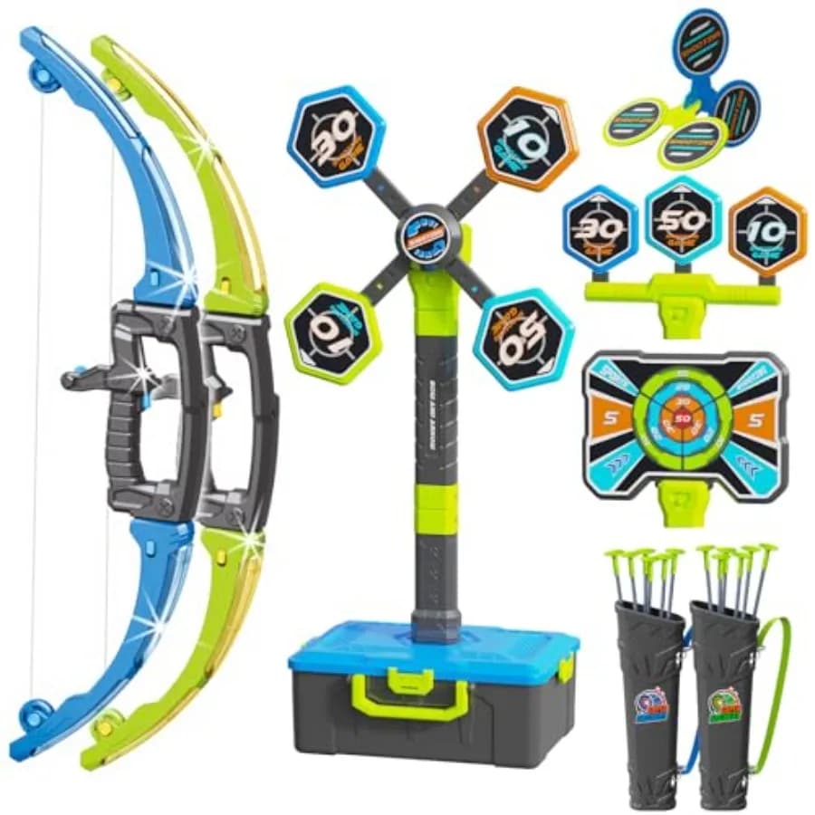 Set of 2 Strings and Arrows with LED Lights 3in1, 4 Bearings, 12 Brakes with Suction cup, Brake and Box Holders for Interior and Exterior