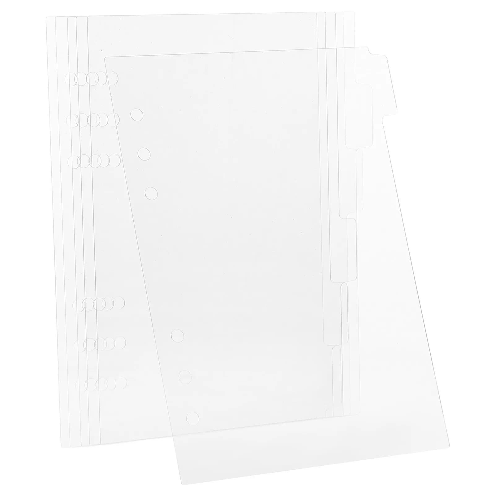 Set di 6 Copertine Trasparenti in Acrilico per Quaderni, Ricaricabili, Fai-da-Te, Organizer Moderno A5 per Diari e Agende