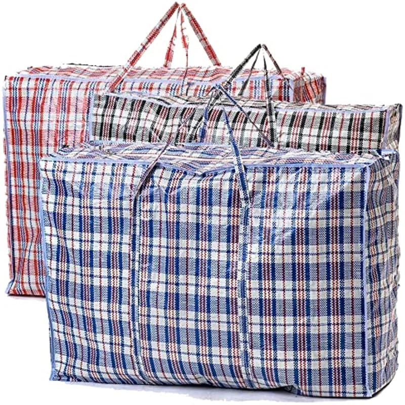 Extra large, durable and durable storage bags, ideal for laundry/moving house/expenses/storage/packing with zip closure.