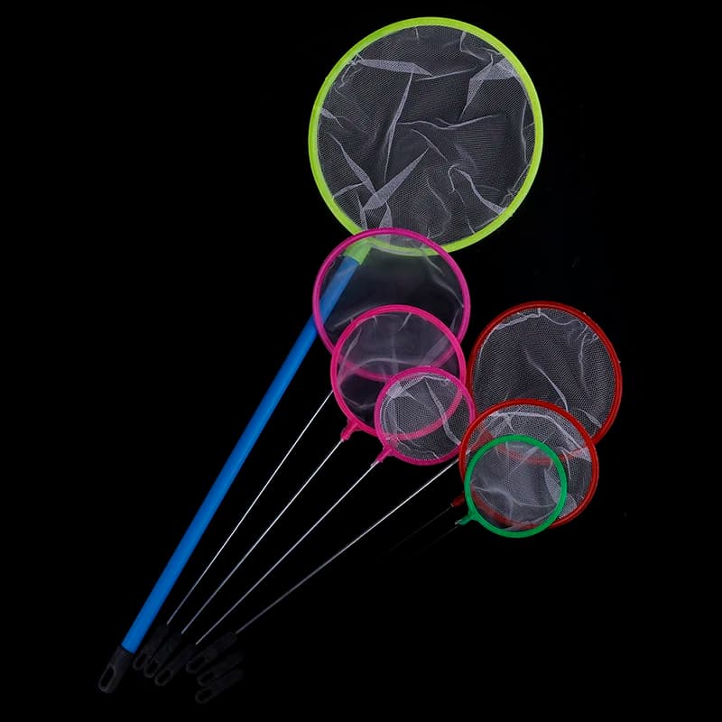 1Pc Colore Casuale Mini Acquario Pesci Catch Net Maniglia Strumento Serbatoio di Pesca Rotondo Accessori per Pesci