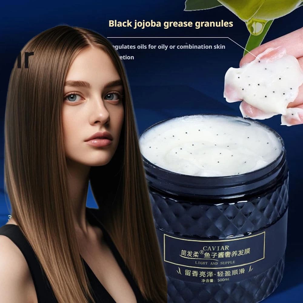 Collagen caviar hair mask: moisturizing, damaged repairer, improves dry and bifurcated hairy, rupture resistant, keratin treatment
