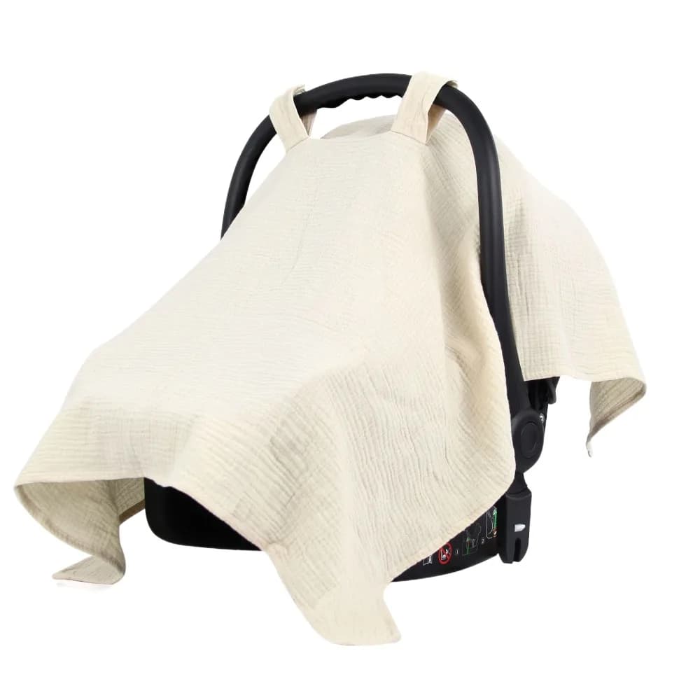 Copri passeggino in cotone Parasole in garza Copri seggiolino di sicurezza per bambini Carrozza Copertura completa Accessori per passeggino Copri cestino per bambini