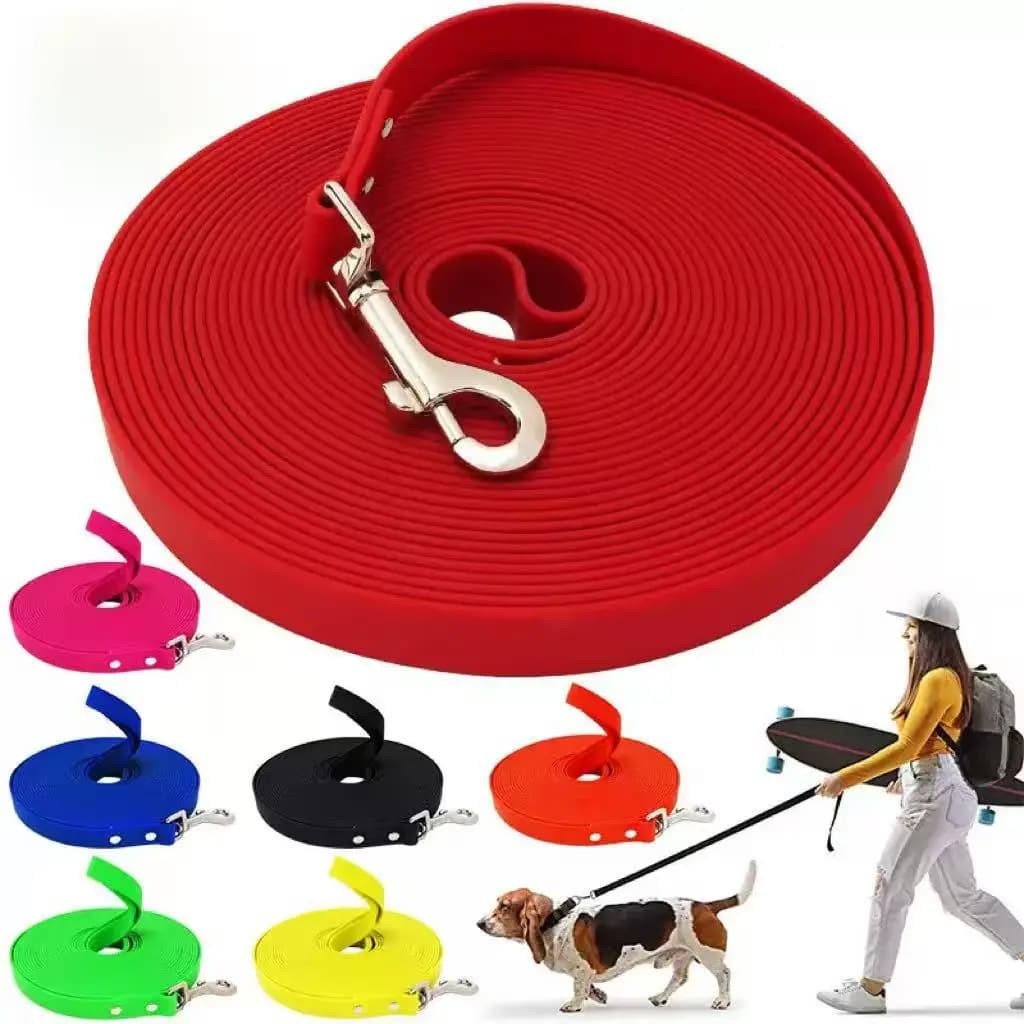 Waterproof Long Dog Training Leash Outdoor PVC Dog Leashes Great Large Medium Small Dog Training Lead, Beach, Yard, Play Camping