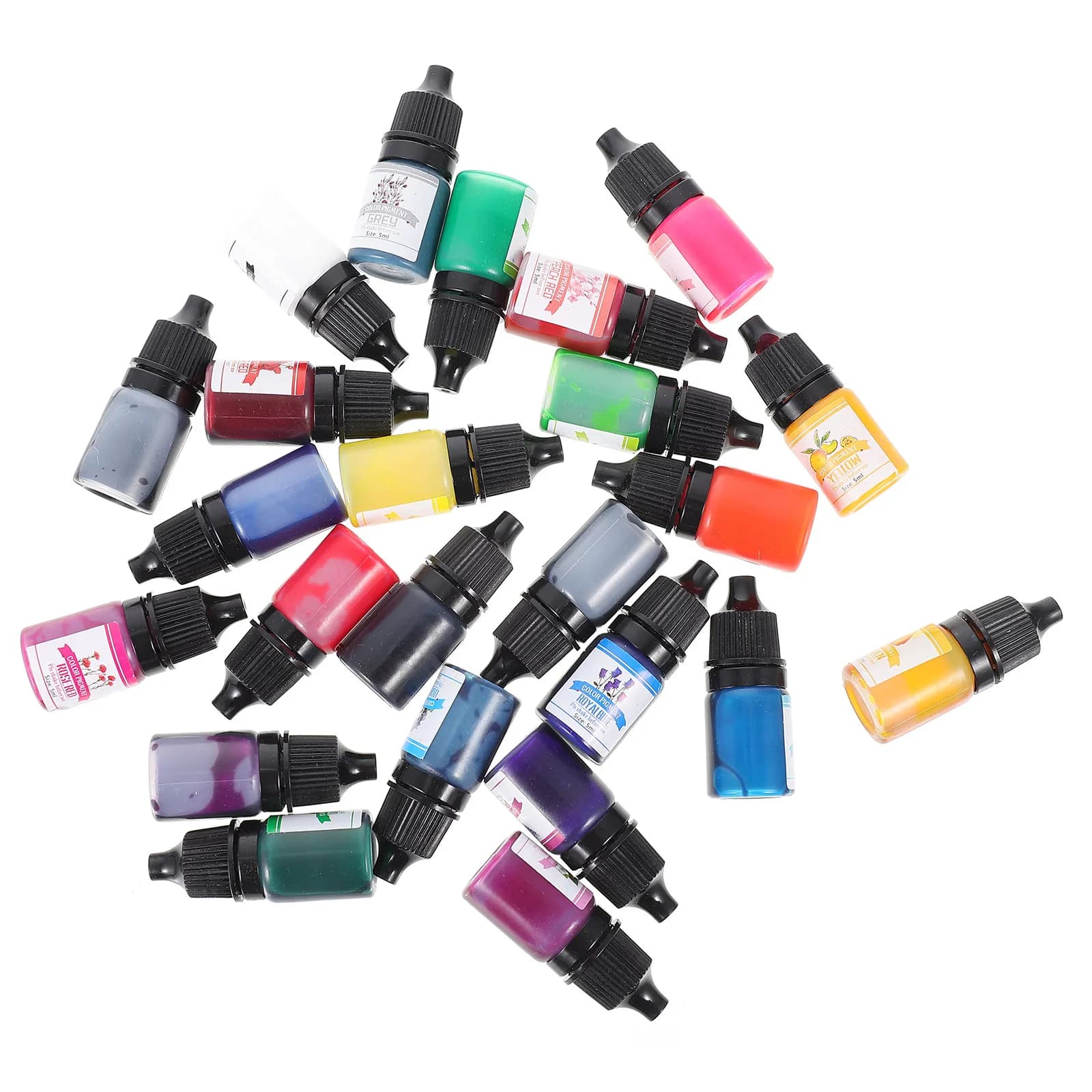 Pigmento Liquido in Resina ad Alta Concentrazione, 24 Colori Traslucidi, Perfetto per Arte in Resina Epossidica Fai-da-Te, Unghie, Argilla Polimerica, Telefoni