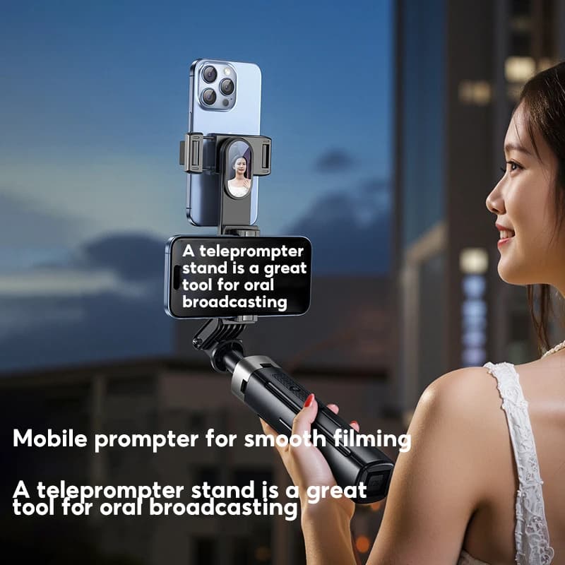 Support for phone phone teleprompter oral treppiede live portable external portable vlog shooting support for mobile phone