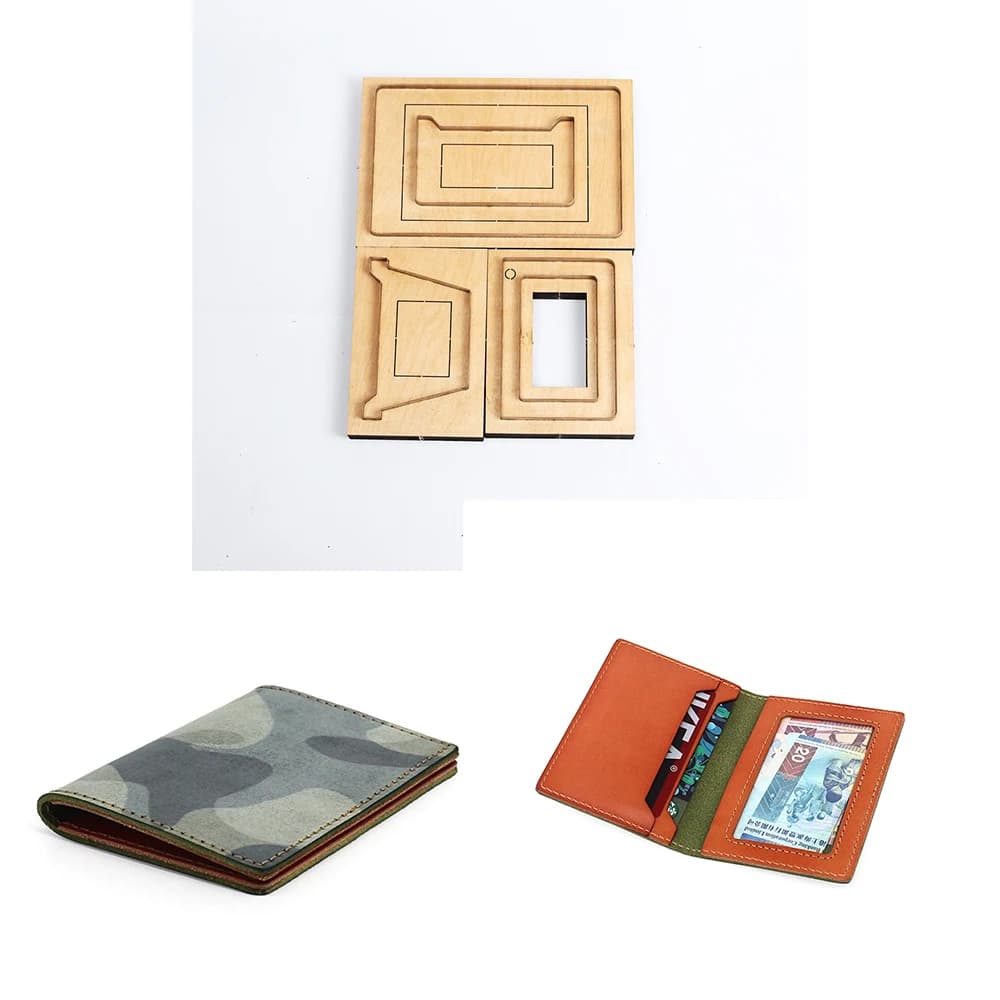 DIY leather craft cardholder wallet with photo positon die cutting knife mold metal hollowed punch tool steel blade 10.8x8cm