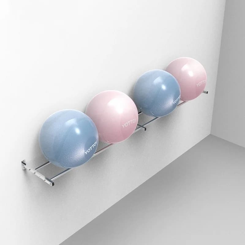 Yoga Ball Shelf Yoga Mat Shelf for Private Pilates from Gym Multilayer Display from Floor to Ceiling