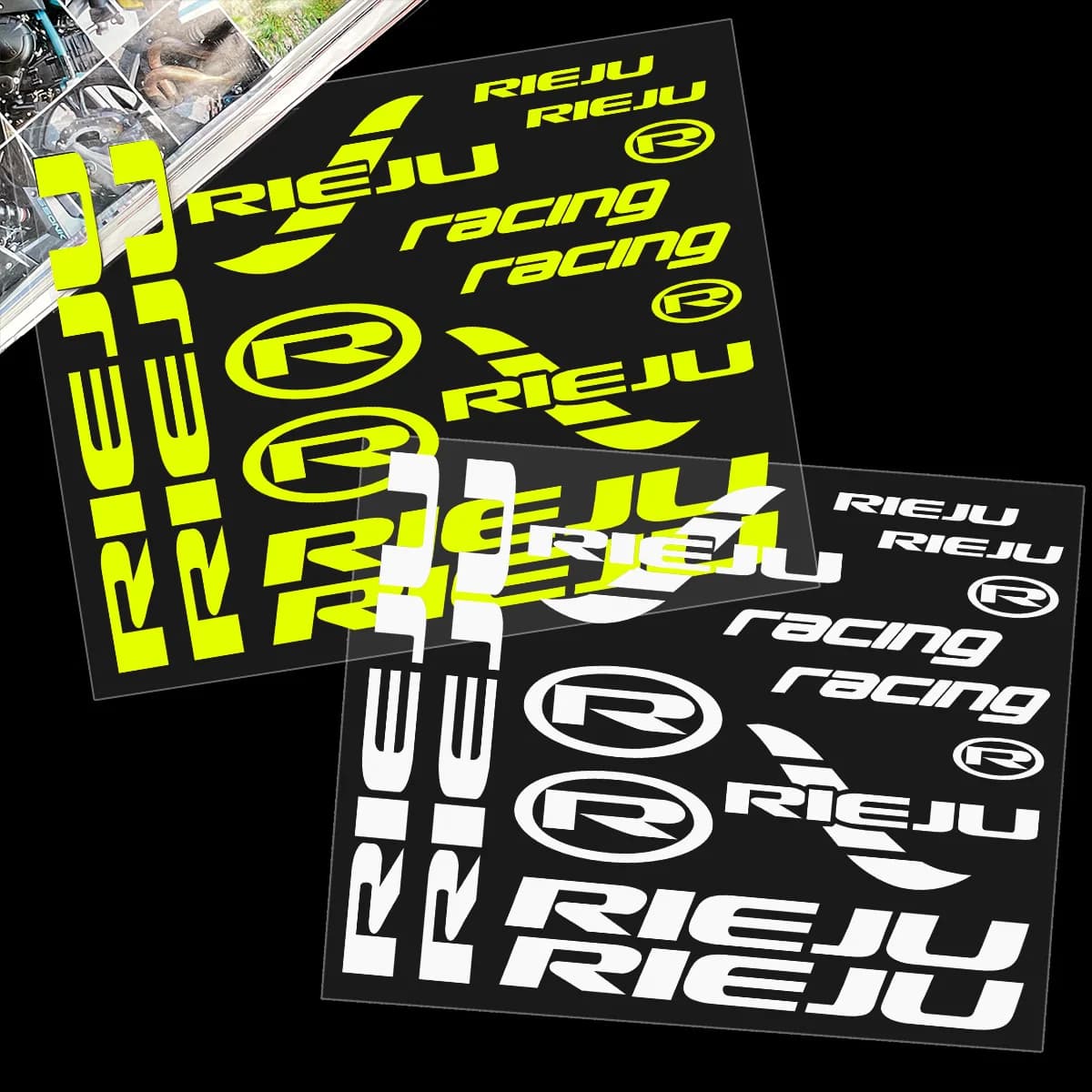 Vinyl Reflective Stickers for RIEJU NKD SMX RS3 TANGO MR, Decalcomanie for Helmet, Tank and Parafango of Moto Naked