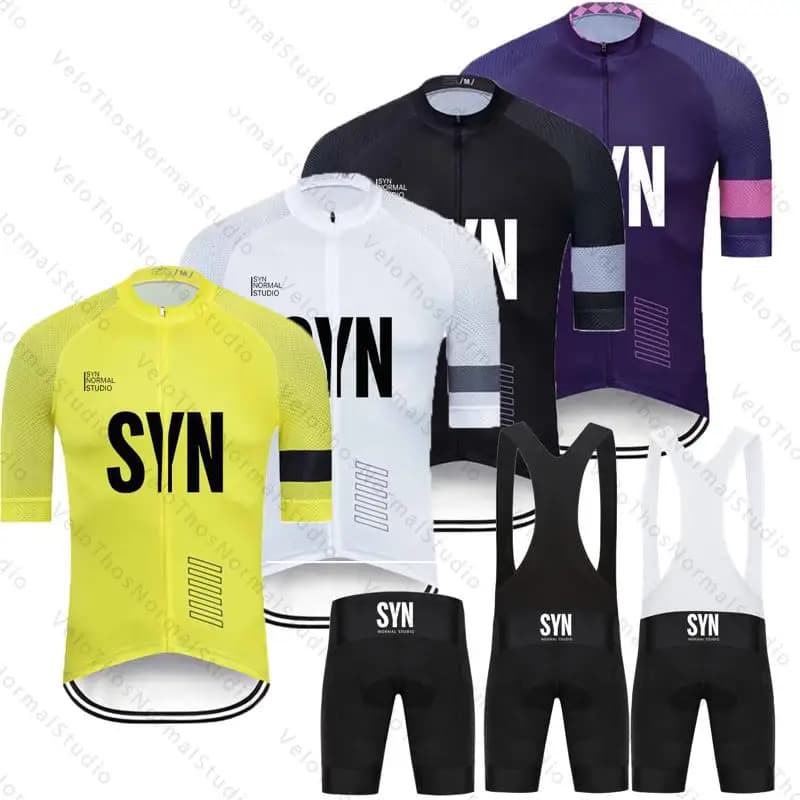 Completo da Ciclismo SYN NORMAL STUDIO Estivo: Maglia a Maniche Corte e Salopette da Gara Professionale per Bici MTB, Abbigliamento Ciclismo Uomo 2026