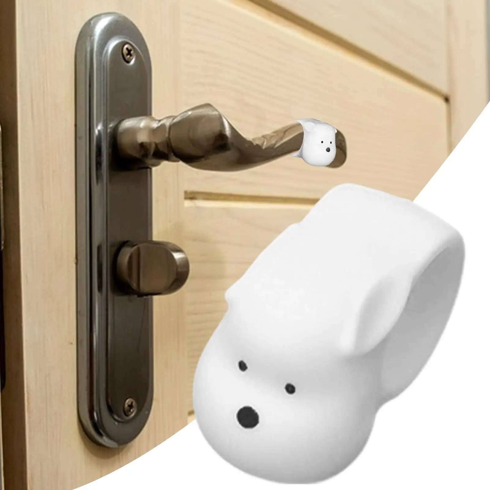 Door Knob Stoppers Wall Protector Noiseless Silicone Wall Protectors From Door Knobs Collision Prevention Pad for Hotel Bathroom