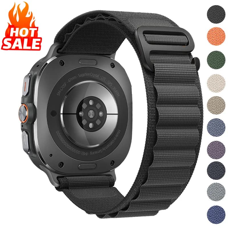 Alpine Loop for Samsung Galaxy Watch Ultra (2024) Strap 47mm Accessories Nylon Bracelet Correa Galaxy Watch Ultra (2025) 47mm