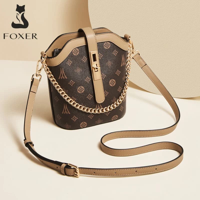 Borsa a Tracolla FOXER Monogram per Donna, Nuova Moda 2026, Mini Borsa per Cellulare, Borsetta Femminile, Regalo per Ragazze