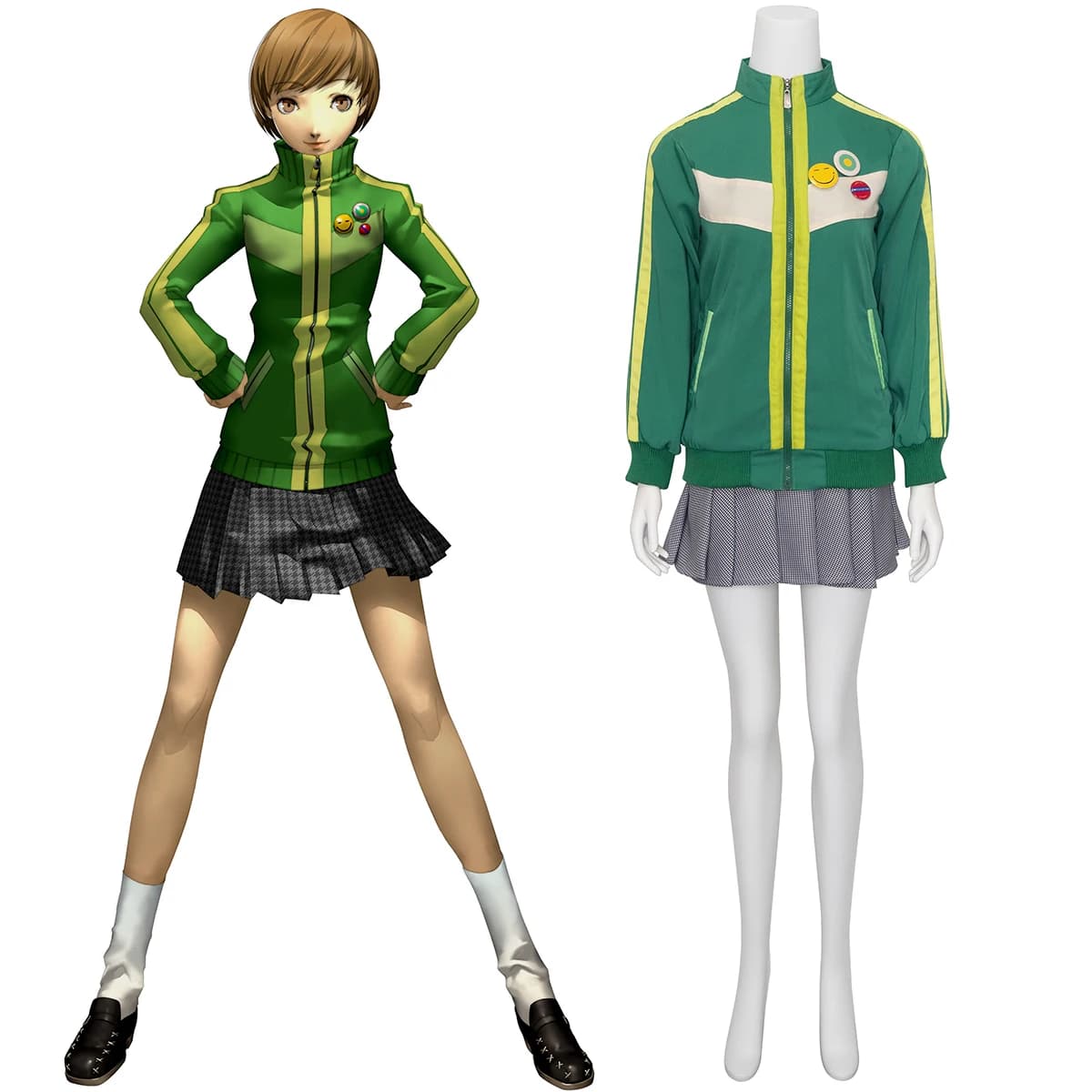 Chie Satonaka Costume Cosplay Yasogami Investigation Team Sato-chan Abito uniforme scolastica