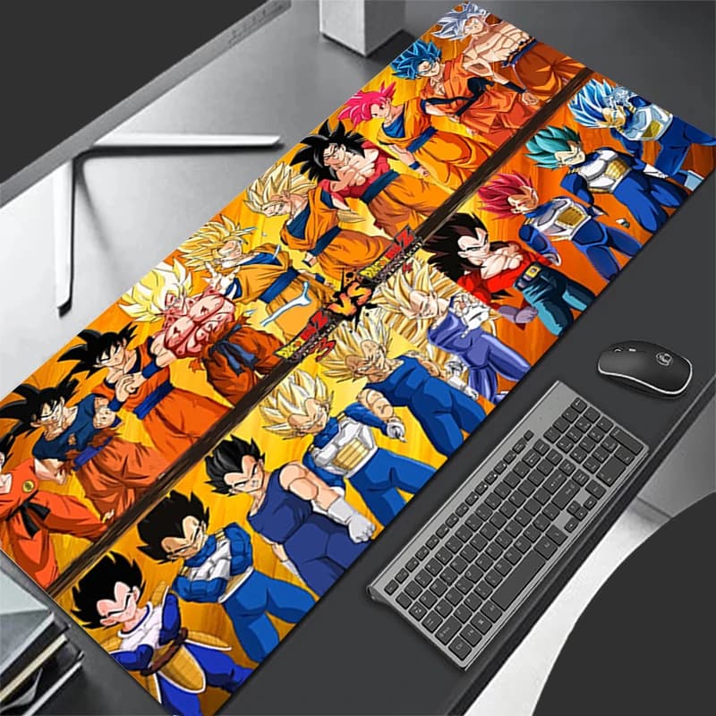 Tappetino per Mouse XXL Dragon Ball Z DBZ, Accessori da Gaming, Tappetino per Scrivania PC, Tastiera e Tablet