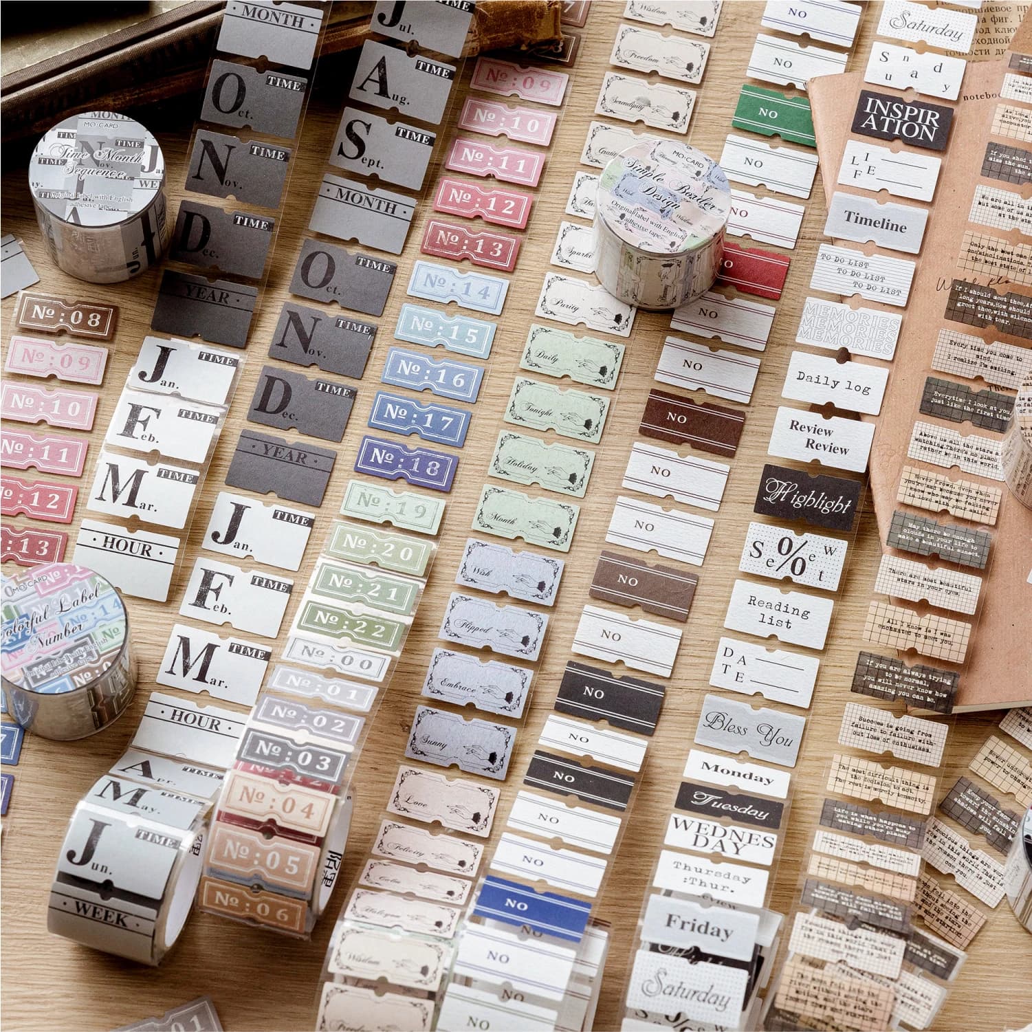 TIANZI 40mm*2m Labeling primitives Decorative Tape Creative Washi Tape Back to School School Stationery