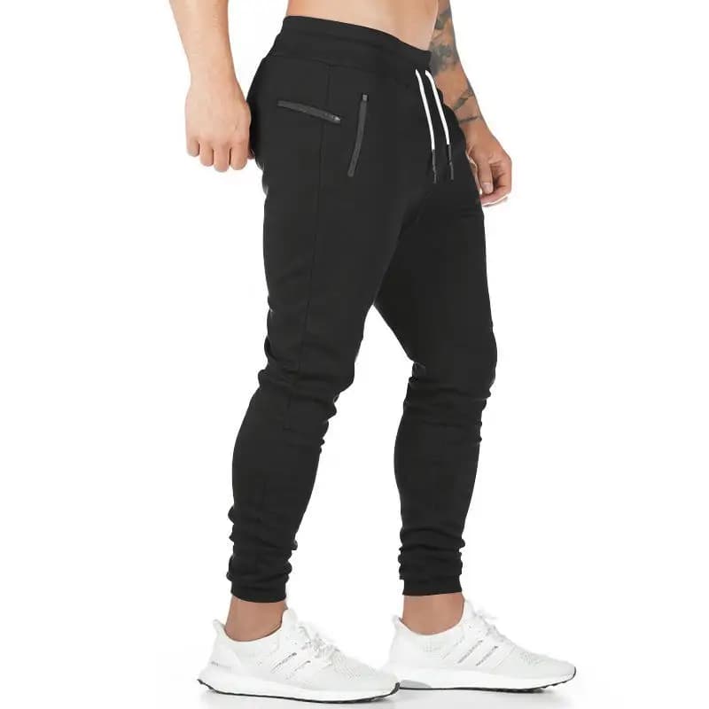 Pantaloni Sportivi Casual da Uomo, Lunghi, per Fitness e Corsa, Gamba Dritta, in Maglia, Vita Media con Cintura, Neutri, Autunnali, in Cotone