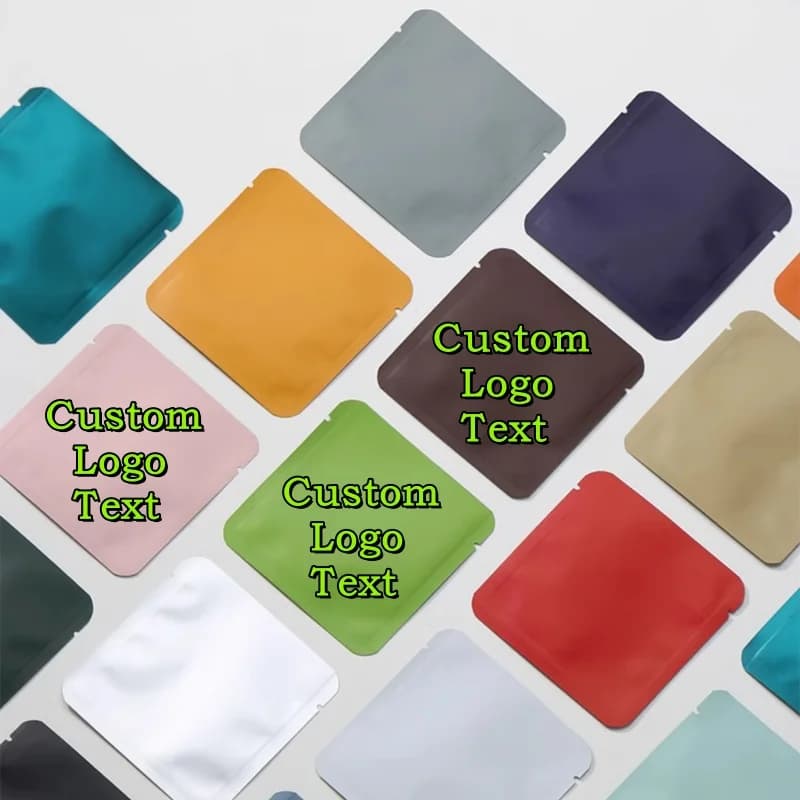 100/500PCS 2~15g Open Top Aluminum Foil Packaging Bag DIY Powder Tea Sugar Salt Shampoo Heat Sealing Custom Logo Storage Pouches