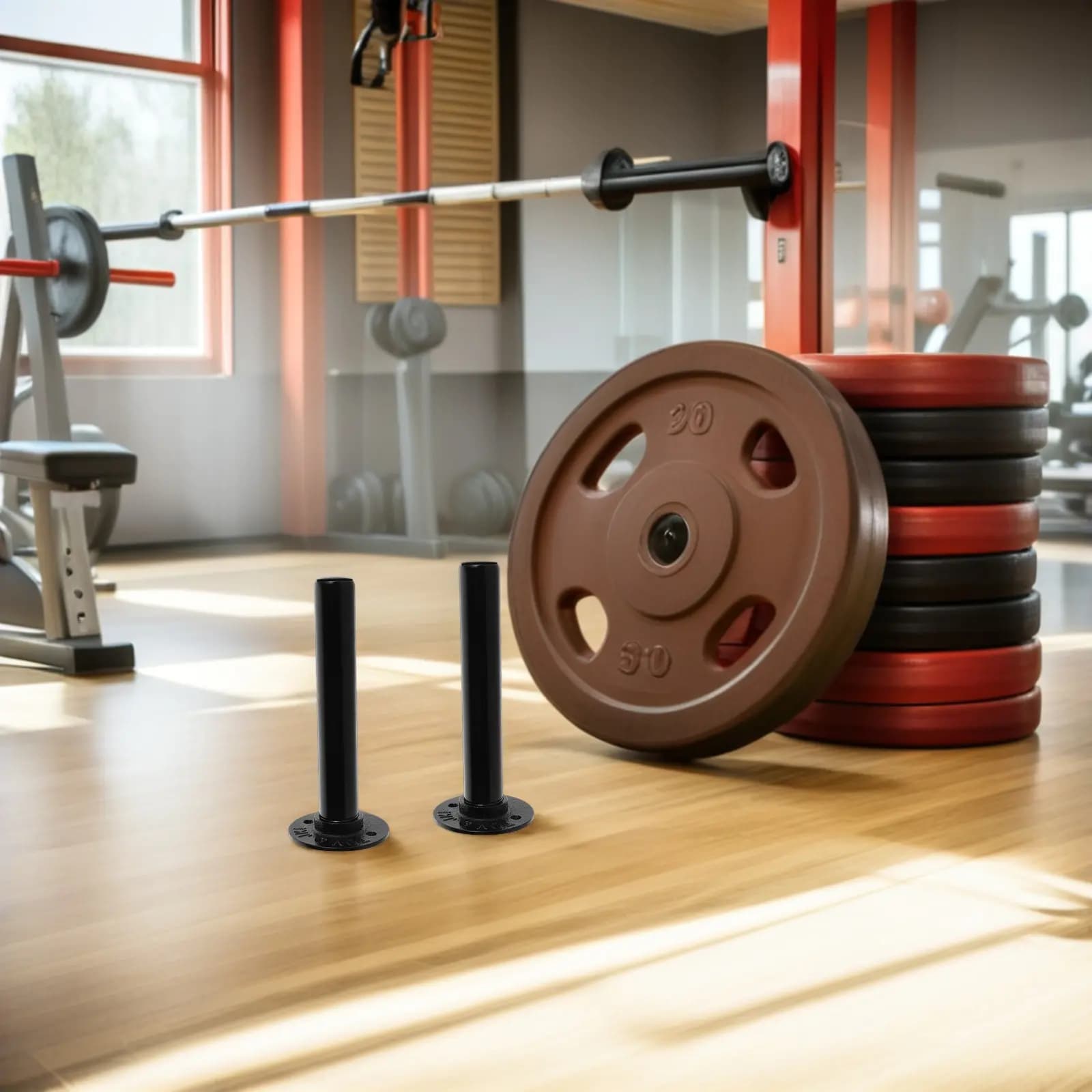 Set of 4 Bearings for Weights, Iron Organizer for Gym, Commercial Fitness Equipment