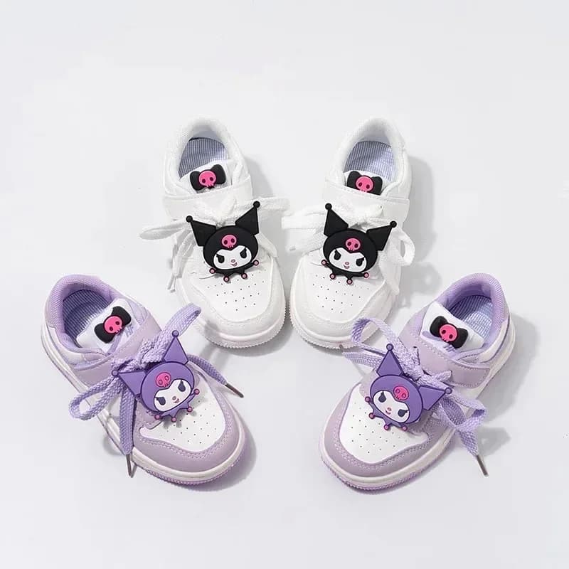 Sanrio Hello Kitty new autumn sneakers for kids, running sports shoes for girls, casual shoes with baby platform, casual shoes with Kuromi cartoon characters