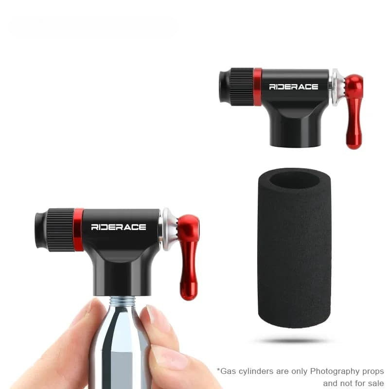 Pompa CO2 per bicicletta Adattatore Schrader Presta Pompa per tubo per pneumatici per bici in lega di alluminio con manicotto isolato Mini leggero portatile