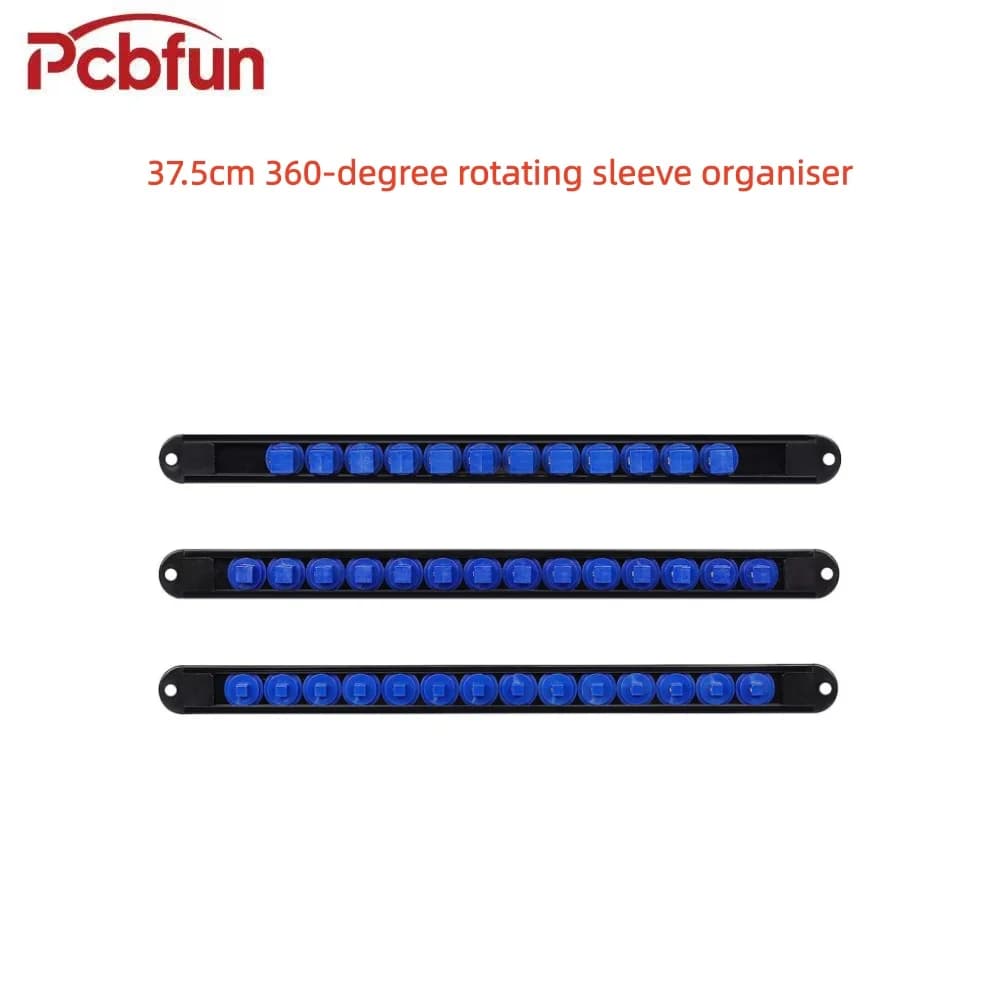Organizzatore per prese da 37,5 cm Scaffale per prese portatile girevole a 360 gradi Organizzatore per binario di guida da 1/4 di pollice, 3/8 di pollice, 1/2 pollice