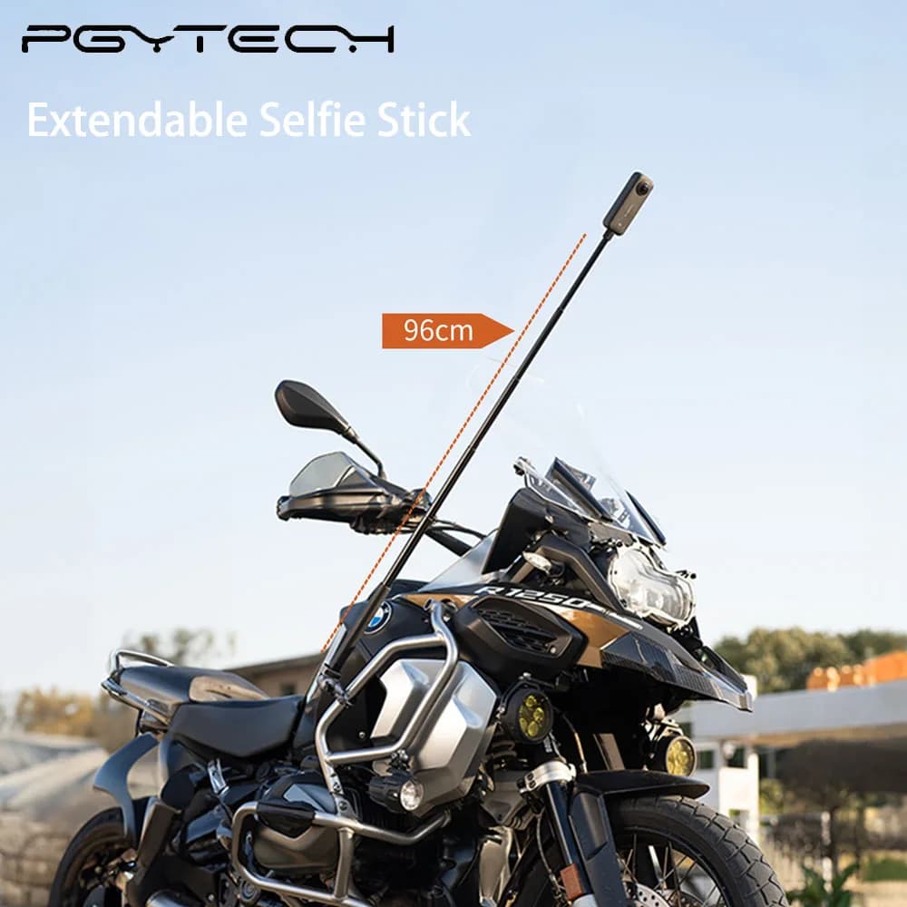 PGYTECH 96 centimetri Allungabile Selfie Stick Moto Supporti Standard 1/4 Interfaccia In Lega di Alluminio Per Insta360 Action Cam