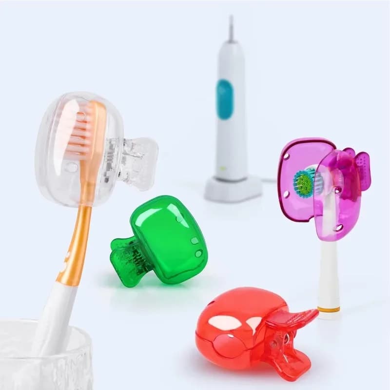 10PCS Toothbrush Head Cover Case Portable Hygienic Clip-On Box Protector Cap Holder for Family Business Travel Daily Use Outdoor