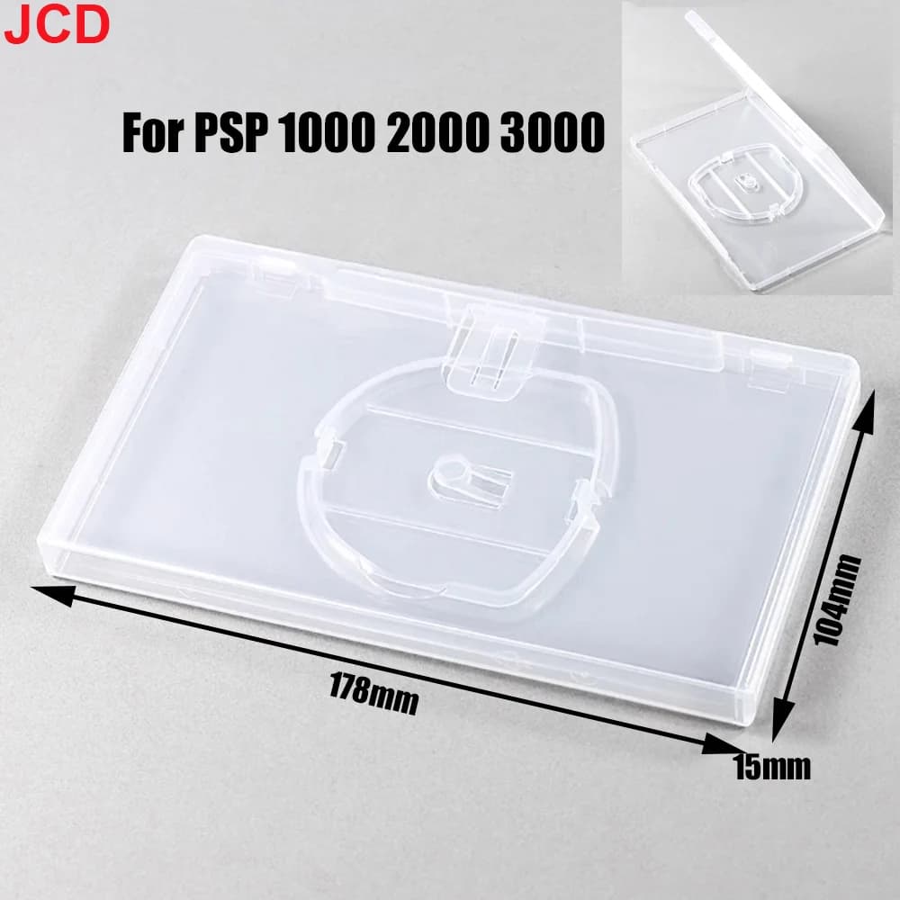 JCD 1pc Custodia protettiva in plastica trasparente Custodia protettiva per PSP 1000 2000 3000 UMD Scatola protettiva Disco da gioco Shell Scatola protettiva