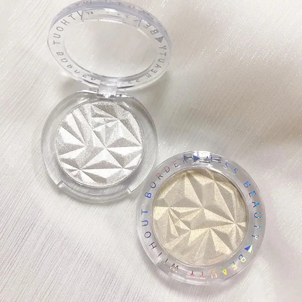 Tavolozza in polvere Glitter Diamond Shimmer Evidenziatore viso Trucco perlescente monocromatico Trucco per il contorno del viso per le donne