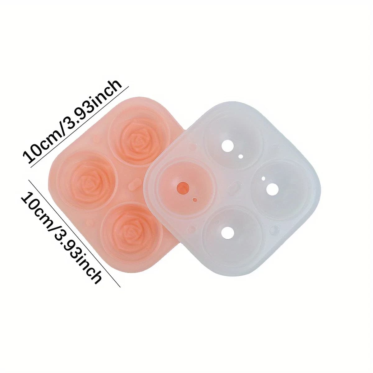 Stampo per Sfere di Ghiaccio a Forma di Rosa, 1 Pezzo, in Silicone per Alimenti, per Whisky, Cubetti di Ghiaccio Rotondi per Bar Domestico e Cocktail