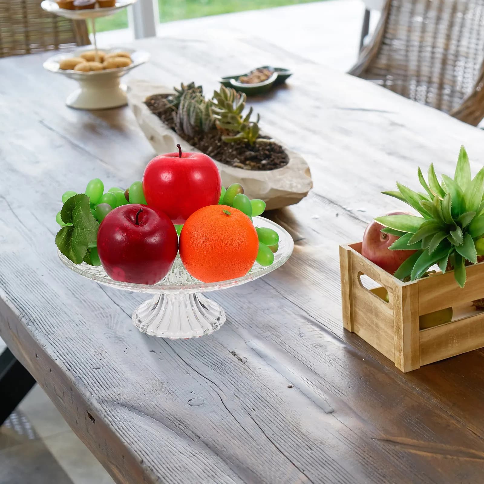 Piatto per Frutta in Acrilico Leggero da 15 Cm, Espositore Multilivello Compatibile per Frutta, Dolci, Cioccolato e Biscotti per Casa e Hotel