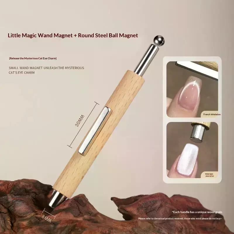 Bastoncino magnetico 4 in 1 super potente per unghie effetto occhio di gatto con sfere in acciaio per smalto gel UV, penna magnetica per nail art, strumento per manicure