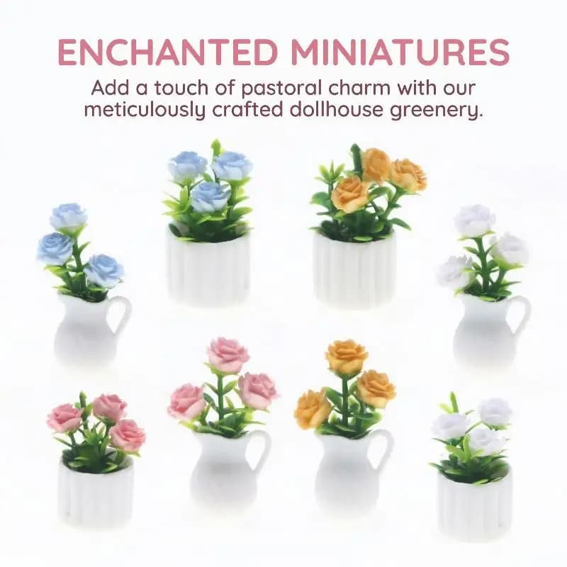 Miniature green plants for doll house decorations, micro DIY landscapes, indoor exposure