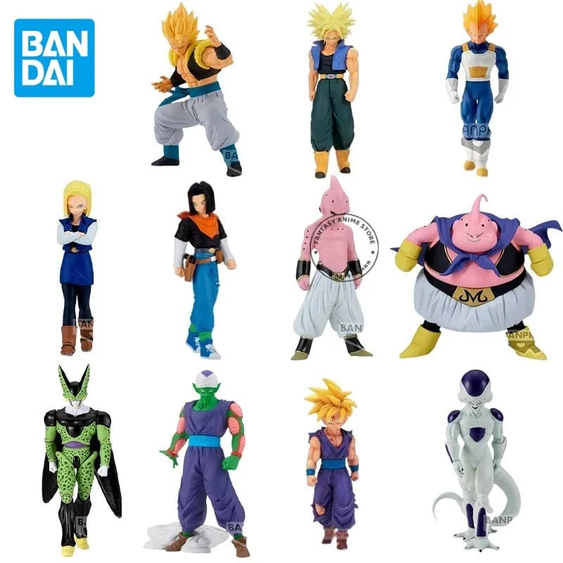 Bandai Original Dragon Ball Anime SOLID EDGE WORKS Android 18 Majin Buu Piccolo Son Gohan Action Figure Giocattolo per Bambini Regalo