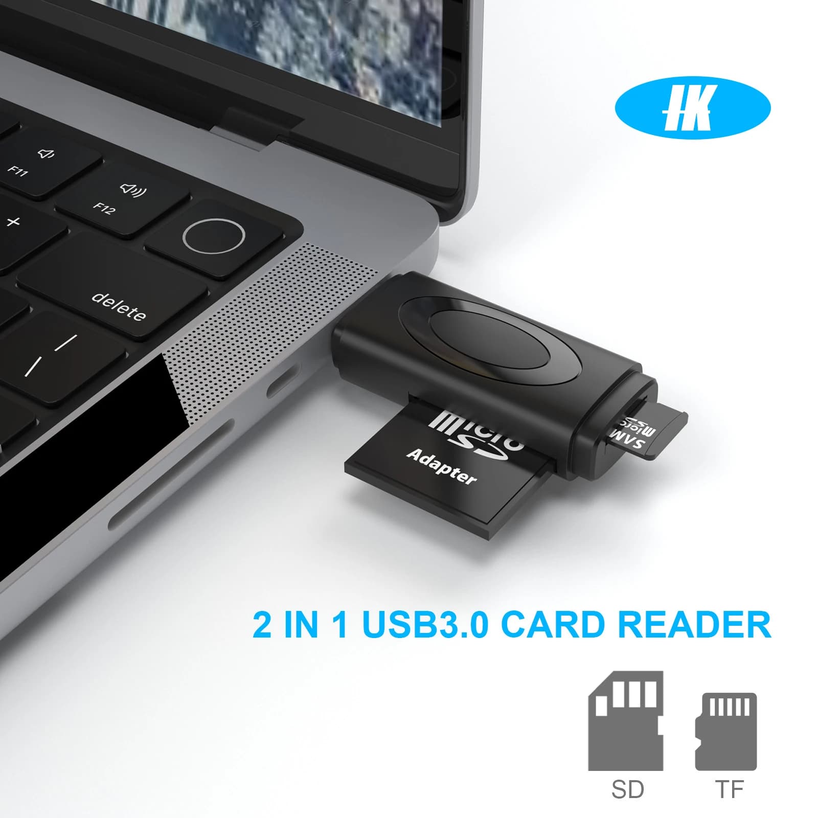 USB 3.0 compatible with Sony and Panasonic camera memory cards (SD/Micro SD/TF dual interface card reader)