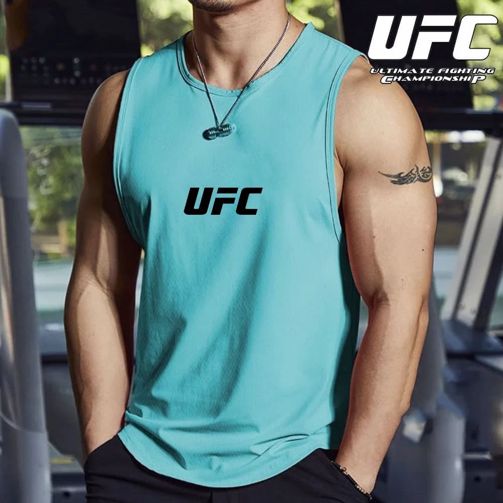 Canotta da uomo estiva casual sportiva da combattimento, canotta da palestra, t-shirt da uomo ad asciugatura rapida, traspirante, abbigliamento uomo Y2K