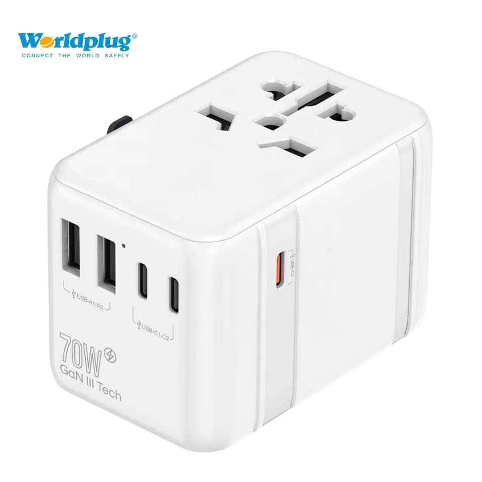 Universal Worldwide Wall Socket Power Adaptor Usb Mobile Phone Laptop Travel Charger Adapter