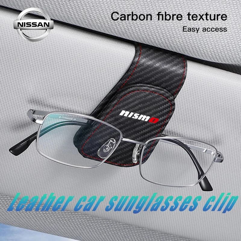 Sospensione Custodia per occhiali Occhiali da sole Clip Decorazione auto per Nissan nismo X-trail Almera Qashqai Nota Juke Sentra Patrol Leaf