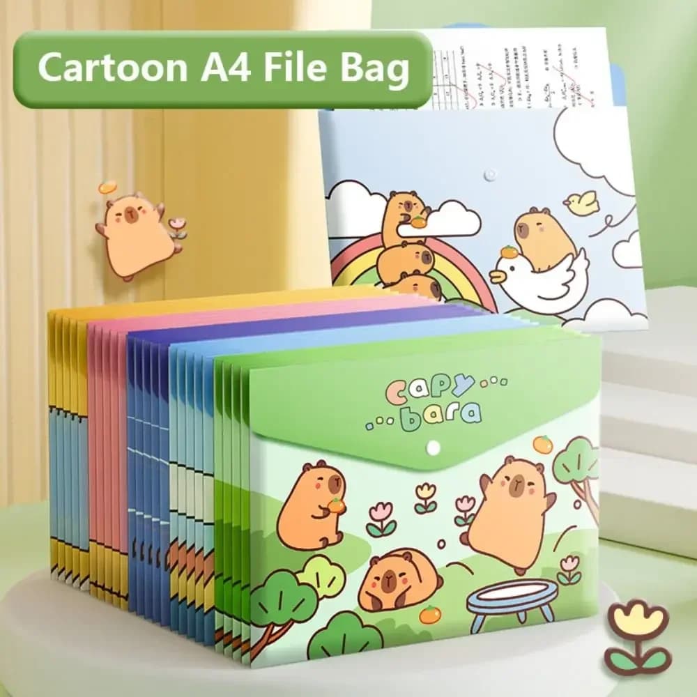 5 pz/set cartella di file A4 di grande capacità carta di prova custodia per documenti impermeabile cartella per buste con chiusura a scatto in PP